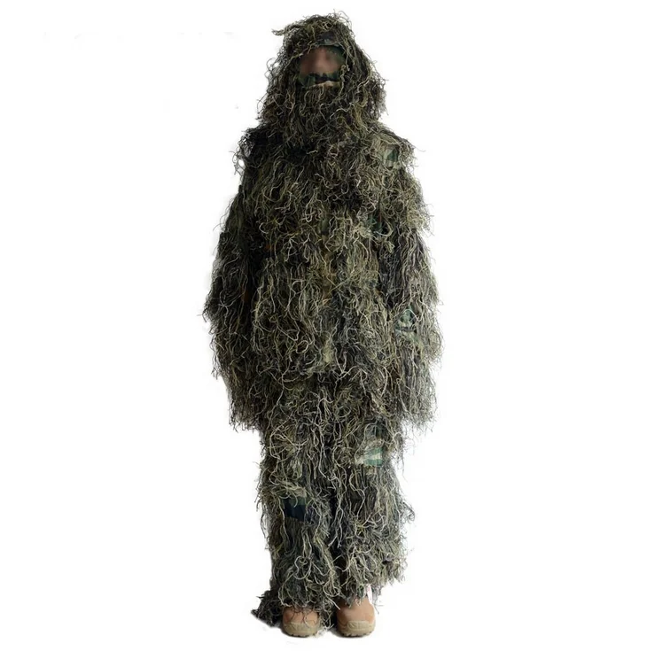 Hunting Woodland Cs Bionic Grass Sniper Ghillie Suit Leaf Disguise