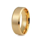 Ring Custom Gold Brushed Stainless Steel Ring Blanks For Gay Men Wedding Band Class Joyas De
