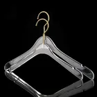 Clothes Hooks Hangers PENGFEI Luxury Clear Acrylic Transparent Hanger With Clear Plastic Clothes Hangers Gold Hooks