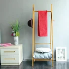 Coat Coat Hanger Stand Portable Movable Stand Pine Wooden Coat Hanger Shelf For Clothes