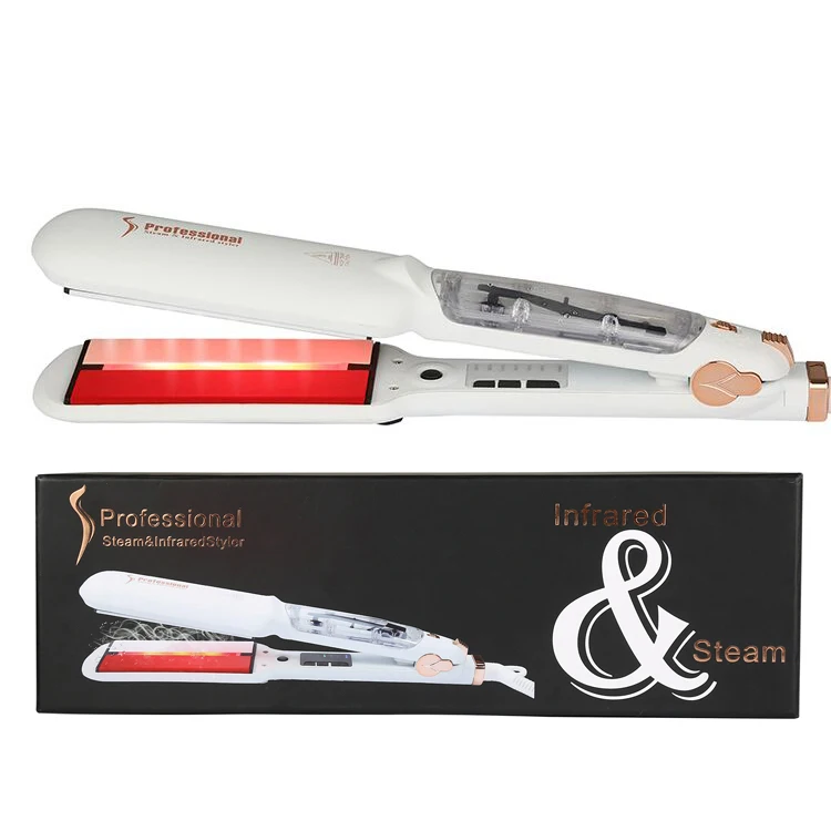 Plancha de pelo de vapor infrarrojo Magicfly 2 en 1 plancha plana infrarroja  de vapor profesional con placa de calor de cerámica de 2 pulgadas de ancho  - AliExpress Belleza y salud