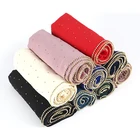Chiffon Scarf Chiffon Hijab Scarf Women Hot Sale Pearls 70*180cm 19 Color Stock Muslim Women Chiffon Beaded Hijab Scarf