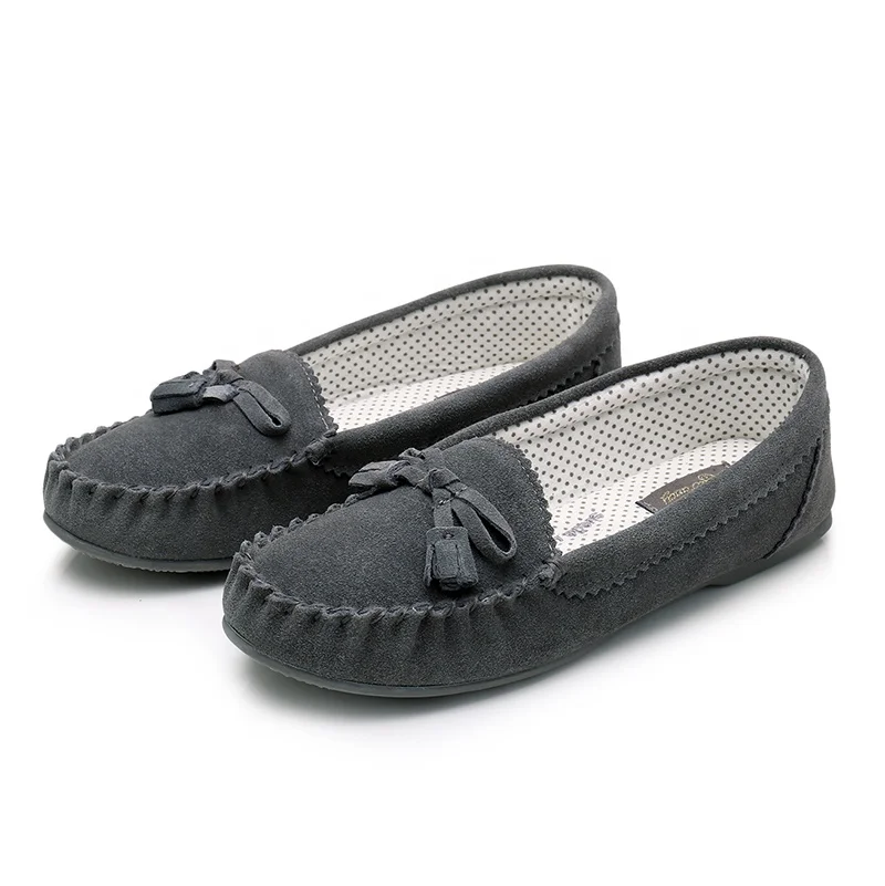 Hot Sale Wholesale Cow Suede Upper Flat Moccasins Women Boat Shoes - Buy  Moccasins Women,Women Boat Shoes,Women Loafers Shoes Product on Alibaba.com