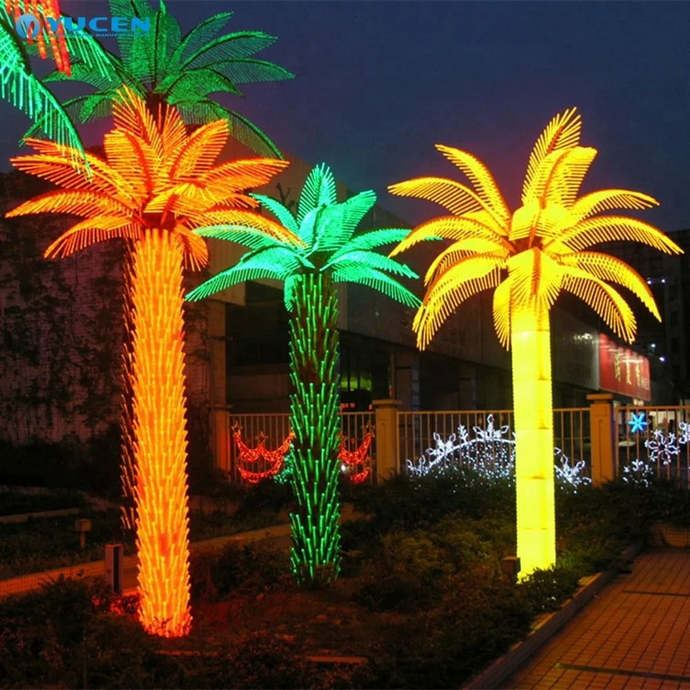 led coconut palm tree light