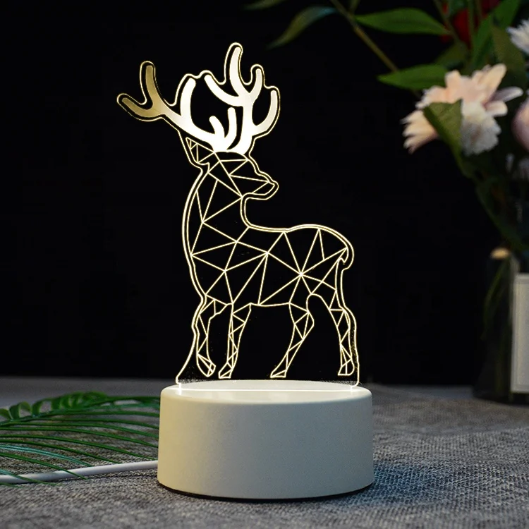 3d deer lamp