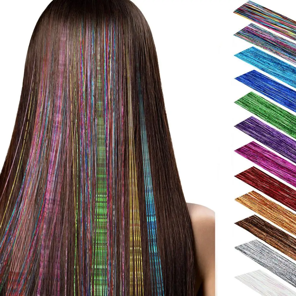 hoogte Seraph Kort leven Hair Tinsel Strands 47 Inches Shiny Hair Tinsel Highlights Glitter Hair  Extensions Bling Straight Hairpieces Party Supplies - Buy Hair Tinsel  Strands 40 Inches Shiny Hair,Tinsel Highlights Glitter Hair Extensions,Bling  Straight Hairpieces