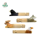 Ready To Ship Handmade Pine Carving Animal Kids Toys Gift Set Wood Train Whistle