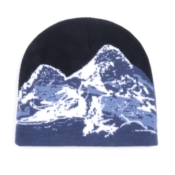 cheap winter cap printing, jacquard knitted hat, custom printed beanie