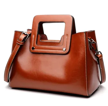 Oem Fashion New Design Genuine Leather Ladies Handbag Women Bags Female Shoulder Bag Handbags Sets For Women
