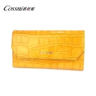 Clutch Purses 2021 Fashionable Embossed Crocodile Genuine Cow Leather Long Women Party Clutch Purses