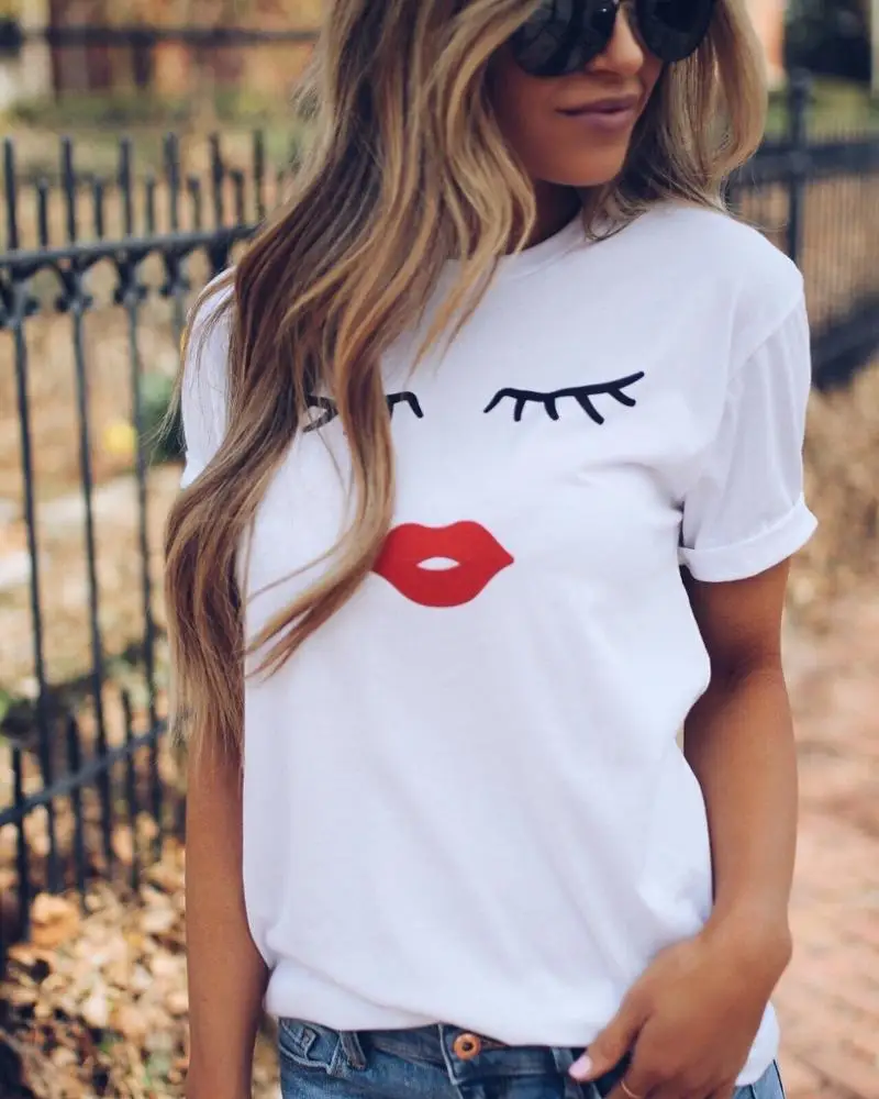 Womens Cute T Shirt Junior Tops Teen Girls Graphic Tees Festnight Fashion Women T-Shirts Printing