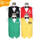 Waistcoats Mens Coloured Waistcoats OEM ODM Mens Coloured Logo Waistcoats Volunteer Vest Cotton Custom Football Logo Design Vest Club Waiter Hotel Waistcoats