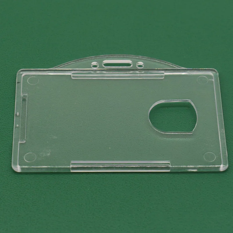 ID Card Slot Photo Pass Badge Holder Rigid Plastic Landscape FREE P&P