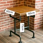 Seat Table Industrial Loft Restaurant Furniture 2 Seat Solid Wood Table 4 Seat Solid Wood Table Moq Is 1 Pcs