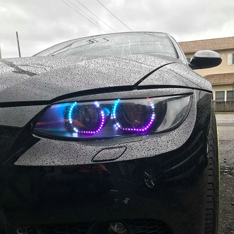 4x White High Level Crystal LED Angel eyes Car ANGEL EYES FOR BMW E90 Sedan
