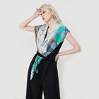 Silk Scarf Ladies 100% Pure Silk Twill Scarf Digital Printing Square 110x110cm Scarf For Ladies