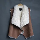 Fur Vest Faux Fur Vest Factory Wholesale Suede Lambs Wool Faux Fur Vest