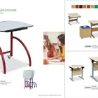 Wooden School Furniture School School Desk And Chair Hot Wooden School Furniture Study Single Classroom Desk And Chair By Size 60*45*80cm