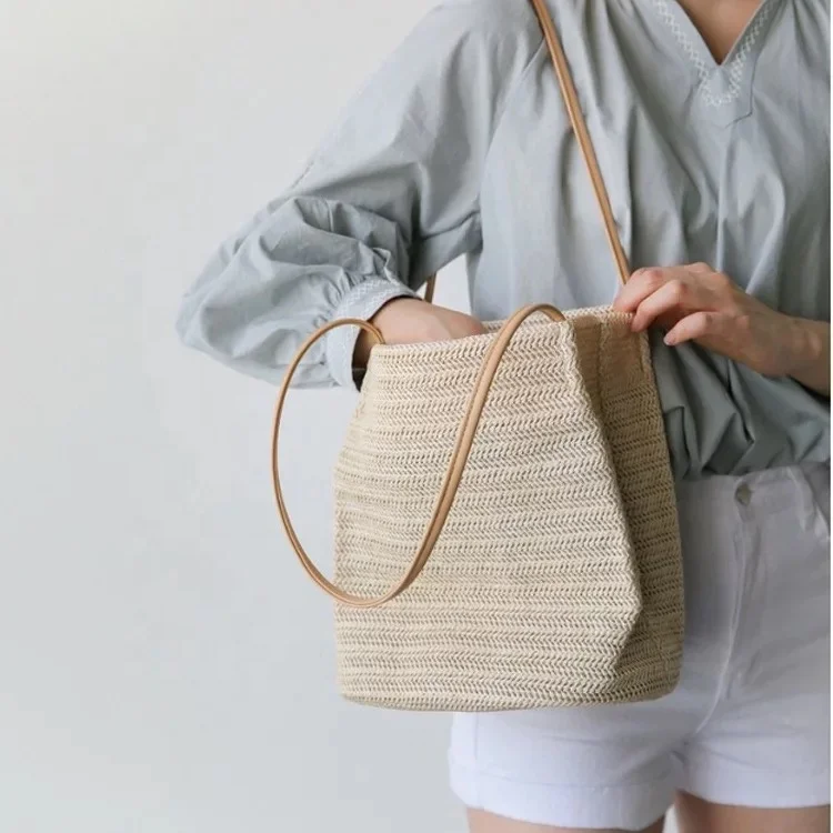 Trendy Summer Pp Straw Handbag 