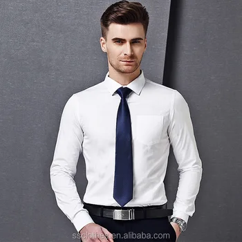 2019 New design high quality slim fit business men's formal dress shirt