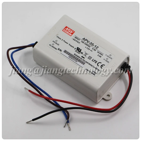 Original Mean Well 12v 3a Outdoor Led Power Supply Apv 35 12 36w Led