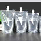 Pouch Custom Printed Clear 100ml 150ml 250ml 300ml Juice Spout Pouch Liquid Stand Up Pouch With Spout