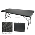 Table Rattan Effect 6ft Folding Table