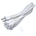 Extension Cables Extension Cables White Color USA Outlet Saver Power Extension Cord Nema 1-15P To Nema 1-15R Polarized 2pin USA Extension Cables 300cm 18AWG