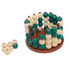 Game Wooden Connect 4 4 In A Row 3D Solid Wood Strategy Game Brain Teaser Wooden Puzzle Toy