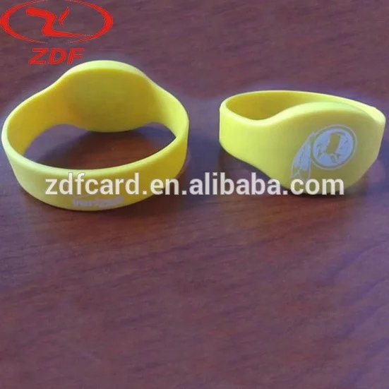 lf/hf/uhf silicone rfid smart bracelet/wristband wristband