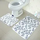 Bath Rugs Bath Rug Set 3 Pieces/pcs Or 2 Pieces/pcs Bathroom Printable Blank Bath Mats Rugs Carpets Set For Sublimation