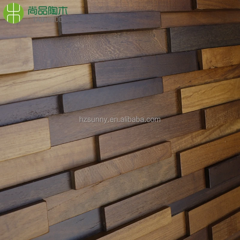 Small 3D Wood Wall decorative panels Wallpaper Wall Cladding