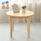 School Table Chair Wholesale Beautiful Style Primary School Kids Wooden Round Table And 4 Chairs W08G232