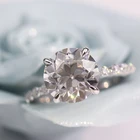 moissanite diamond 9k AU375 engagement ring