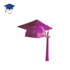 School Uniform Schooluniform Purple Shiny Graduation Hat For School Uniform With Tassels