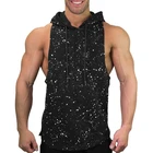 Tank Tops Top Customized Athletic Tank Tops With Hood Mens 100%cotton Bodybuilding Hoodie Stringer Tank Top