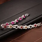 Gem Fancy Gold Hand Chain Crystal Gem Stone Bracelet Design For Girls