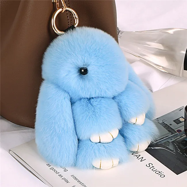 Charm Fluffy Bunny Rabbit Keychain