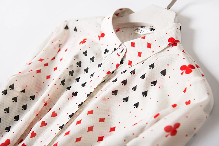 Custom print 100% silk Clothes for women blouse apparel factory OEM silk ladies blouses shirts