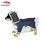 Outdoor Dog Fashion Hooded Puppy Pet Jacket Poncho Transparent Waterproof Outdoor Dog Raincoat