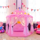 House Kids House Indoor And Outdoor Kids Play House Pink Hexagon Princess Castle Kids Play Tent Child Play Tent