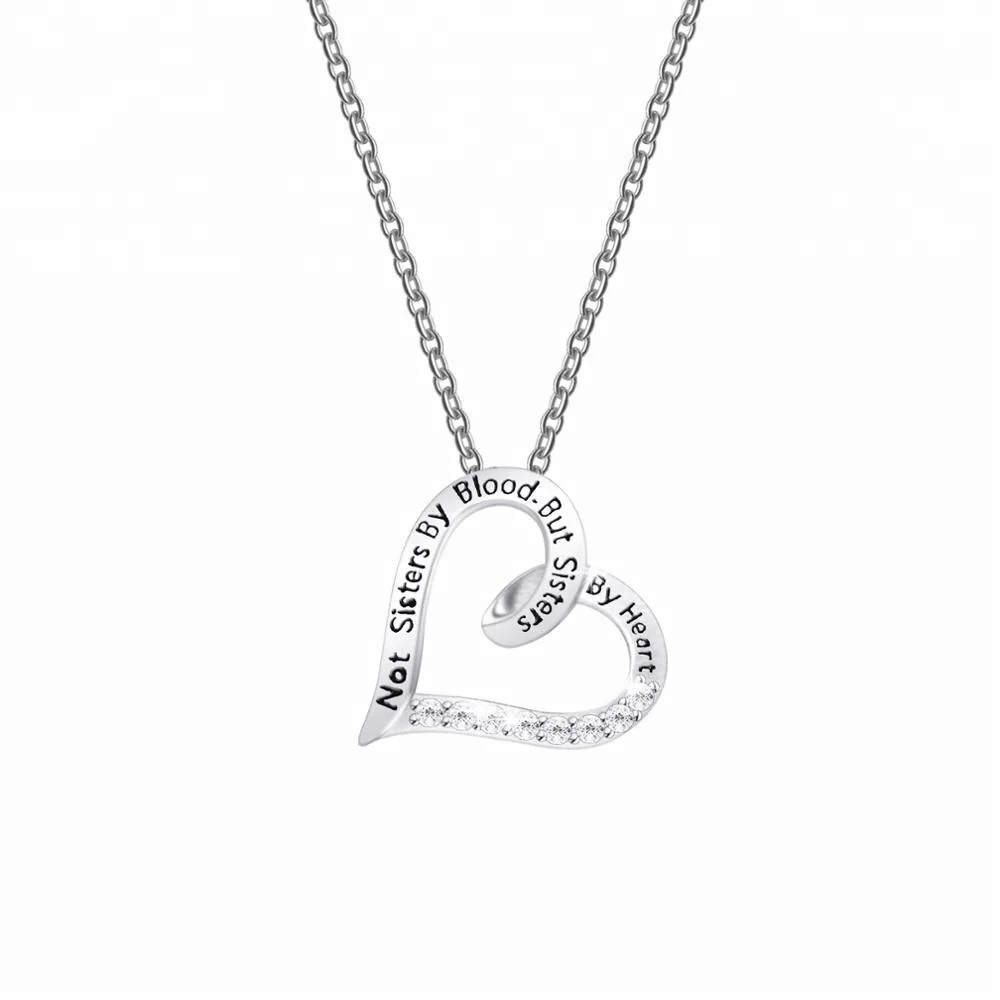 Heart Silver Custom Pendant Necklace 