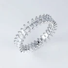 Sterling 1 Line CZ New Style Shinning Ring 925 Sterling Silver Ring