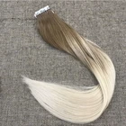 Ombre Tape Hair Extensions Hot Selling No Shedding Super PU Tape Hair Extension Double Drawn Mix Ombre Balayage Remy Tape Hair Extension