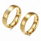 Rings Rings Cheap Jewelry 24K Gold Plated Jewelry No Fade Stainless Steel Wedding Rings