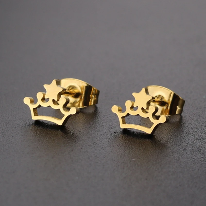 crown earrings for men