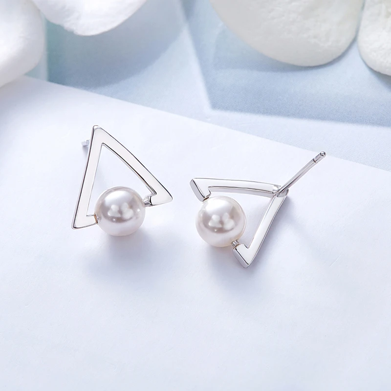 Fine Jewelry Latest Design Pearl Earrings Sterling Silver Earring