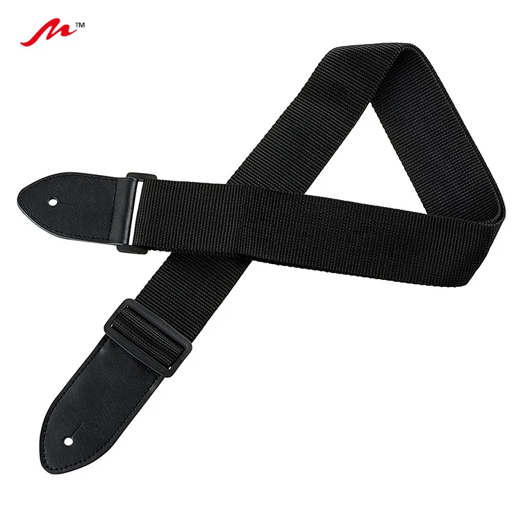 plain black guitar strap