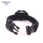 Outdoor Multifunction Tools Fire Stick And Compass Bracelet Survival