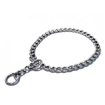 Luxury heavy duty choke chain dog collar slip martingale P Chain stainless steel dog choke chain